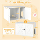 80 cm Cat Litter Cabinet with Divider and Double Doors – view 5