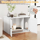 80 cm Cat Litter Cabinet with Divider and Double Doors – view 7