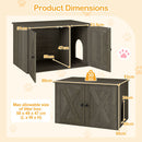 80 cm Cat Litter Cabinet with Divider and Double Doors – view 5
