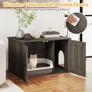 80 cm Cat Litter Cabinet with Divider and Double Doors – view 7