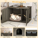 80 cm Cat Litter Cabinet with Divider and Double Doors – view 8