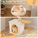 61 cm Cat Tower with Ear-Shaped Perch and Condo – view 7