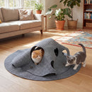 100 cm Round Foldable Felt Cat Tunnel Mat – view 2