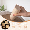 42 cm Round Pet Chair with Pine Wood Legs – White view 8