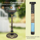 71 cm Bird Bath with Solar Fountain and Six Nozzles – image 6