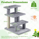 47 cm Cat Steps with Three Platforms and Sisal Post – view 5