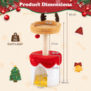 Christmas cat tree with cozy perch and condo, featuring vibrant colors and playful antlers, perfect for festive decor.