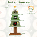 162 cm Tree-Shaped Cat Tower with Three Condos – view 6