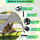 122.5 cm Elevated Dog Cot with Removable Canopy – Grey – view 3