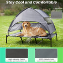 122.5 cm Elevated Dog Cot with Removable Canopy – Grey – view 4