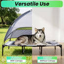 122.5 cm Elevated Dog Cot with Removable Canopy – Grey – view 5