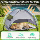 122.5 cm Elevated Dog Cot with Removable Canopy – Grey – view 6