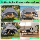 122.5 cm Elevated Dog Cot with Removable Canopy – Grey – view 9