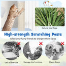 Multi-level cat tree with sisal scratching posts, plush perches, and ocean-themed design for active play and relaxation.