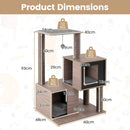 93 cm Cat Tree with Two Condos and Removable Cushions – view 5