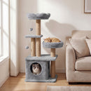 96 cm Grey Cat Tower with Flower Perch and Condo – view 1