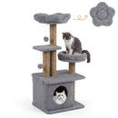 96 cm Grey Cat Tower with Flower Perch and Condo – view 3