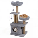 96 cm Grey Cat Tower with Flower Perch and Condo – view 4