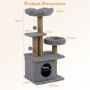 96 cm Grey Cat Tower with Flower Perch and Condo – view 5
