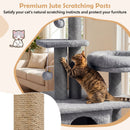 96 cm Grey Cat Tower with Flower Perch and Condo – view 8
