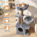 96 cm Grey Cat Tower with Flower Perch and Condo – view 9
