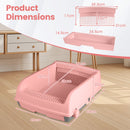Cat Litter Tray with Sliding Sifting Rake and Waste Drawer – view 5