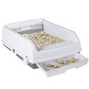Cat Litter Tray with Sliding Sifting Rake and Waste Drawer – view 3