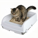 Cat Litter Tray with Sliding Sifting Rake and Waste Drawer – view 4