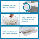 Cat Litter Tray with Sliding Sifting Rake and Waste Drawer – view 7