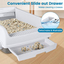 Cat Litter Tray with Sliding Sifting Rake and Waste Drawer – view 9