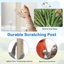 Durable scratching post covered in natural sisal rope, designed for cats to satisfy their scratching instincts.