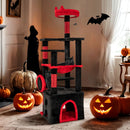 133 cm Gothic Cat Tower with Red Perch and Hammock – view 2