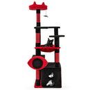 133 cm Gothic Cat Tower with Red Perch and Hammock – view 4