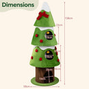 158 cm Festive Cat Tower with Three Condos – view 5