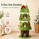 158 cm Festive Cat Tower with Three Condos – view 7