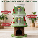 158 cm Festive Cat Tower with Three Condos – view 10