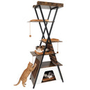 185 cm Metal-Frame Cat Tower with Condo and Four Platforms – view 3