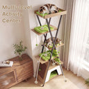 185 cm Metal-Frame Cat Tower with Condo and Four Platforms – view 2