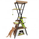 185 cm Metal-Frame Cat Tower with Condo and Four Platforms – view 3