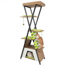 185 cm Metal-Frame Cat Tower with Condo and Four Platforms – view 4