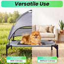 78.5 cm Elevated Pet Cot with Removable Canopy – Grey view 6