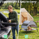 78.5 cm Elevated Pet Cot with Removable Canopy – Grey view 9