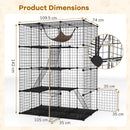 142 cm Four-Tier Cat Enclosure with Hammock – view 5