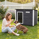 Spruce Wood Dog House with Opening Roof – Small or Large – S – view 2
