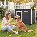 Spruce Wood Dog House with Opening Roof – Small or Large – L – view 1