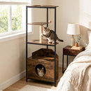 156 cm Corner Cat Tower with Condo and Metal Frame – view 1