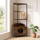156 cm Corner Cat Tower with Condo and Metal Frame – view 2