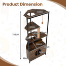 156 cm Corner Cat Tower with Condo and Metal Frame – view 5
