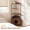 156 cm Corner Cat Tower with Condo and Metal Frame – view 6
