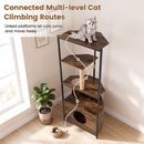 156 cm Corner Cat Tower with Condo and Metal Frame – view 8